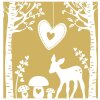 Papírové ubrousky Bambi houby-zlaté