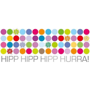 Artebene Karte Präge-Hipp Hipp Hurra-21x8 cm