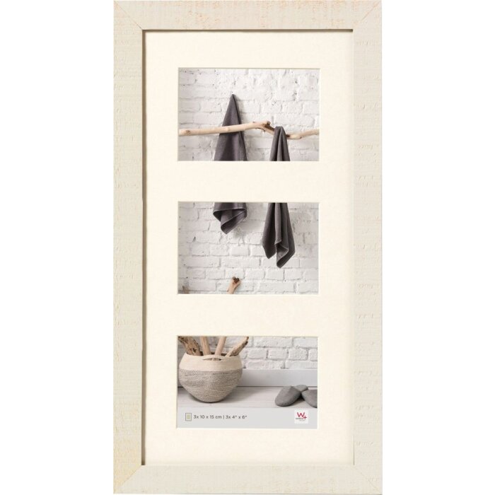 Rám galerie Walther Home 3 fotografie 13x18 krémově bílý