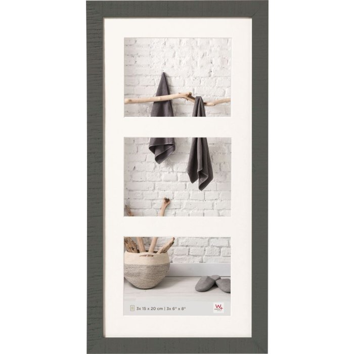 Rám galerie Walther Home 3 fotografie 15x20 šedá