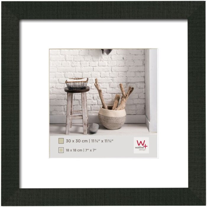 Dřevěný rám Walther HOME 40x40 cm černý pasparta 28x28 cm