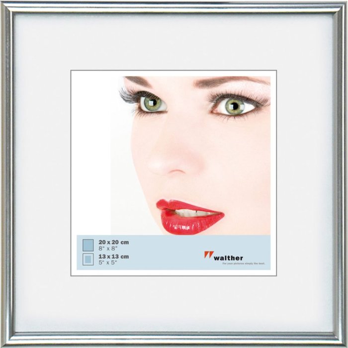 Plastový rám Walther Galeria 20x20 cm stříbrný