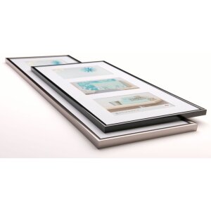 Rám galerie Walther New Lifestyle steel 3 fotografie 15x20 cm