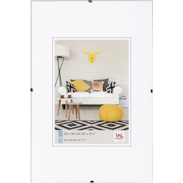 Bezrámový držák obrázků Walther 42x60 cm normální sklo