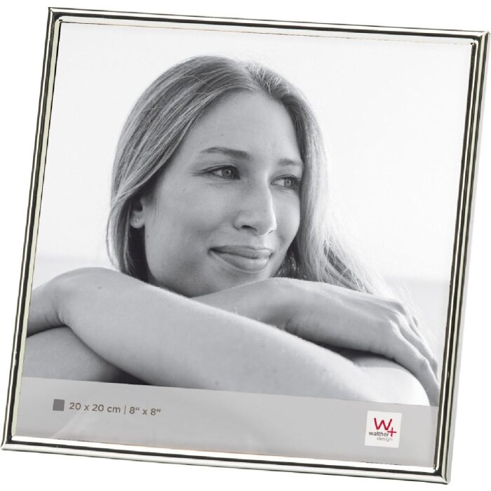 Kovový fotorámeček Walther Chloe 20x20 cm stříbrný lesklý