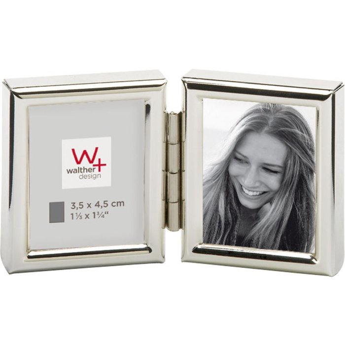 Walther Chloe dvojitý rámeček na 2 fotografie 3,5x4,5 cm stříbrný