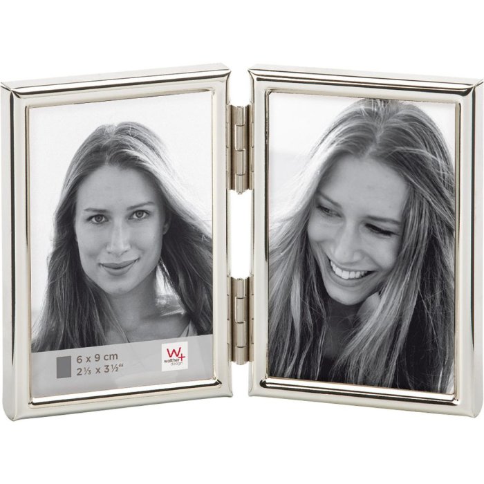 Walther kovový dvojitý rámeček Chloe 2 fotografie 6x9 cm stříbrný lesklý