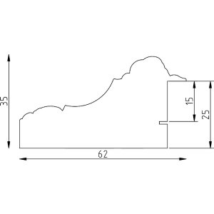 Effect Dřevěný rámeček Profil 31 s museumsglasem 10x10 cm stříbrný