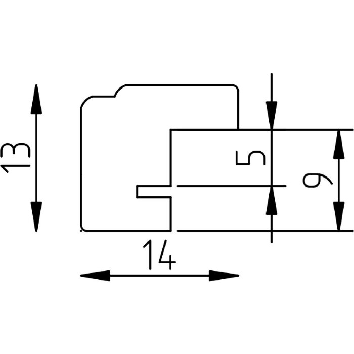 Effect Dřevěný rám profil 29 stříbrný 25x60 cm s ochranným akrylem