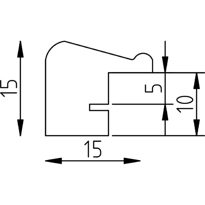 Effect Dřevěný rám Profil 22 hrušková 25x50 cm s muzejním sklem