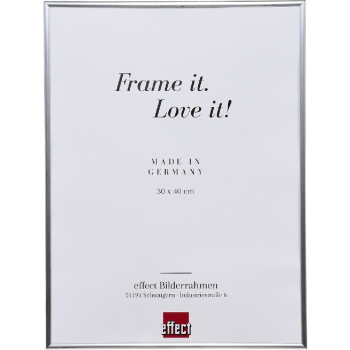 Effect plastový rámek 13x13 cm stříbrný s umělým sklem