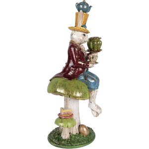 Clayre & Eef Svícen Kaninec Bunt 20x16x41 cm