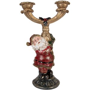 Clayre & Eef Svícen Santa Claus zlatý...