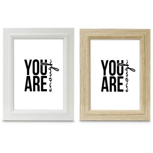 Hama Dřevěný rámeček Chic bílý nebo dub různé formáty