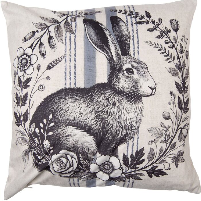 Clayre & Eef Polštářový povlak 45x45 cm béžovo-hnědý