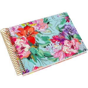 Goldbuch Spirálové album Velvet Bloom 23x17 cm bílé s zlatými tlačenkami