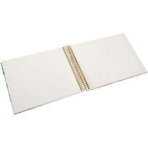 Goldbuch Spirálové album Velvet Bloom 23x17 cm bílé s zlatými tlačenkami
