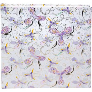 Goldbuch Fotoalbum Orchid Mood Bílý 25x25 cm s zlatou výšivkou a pergaminem