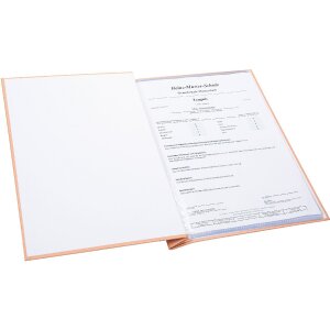 Goldbuch Mapa na diplom světlé pfrišicové tóny 24x31 cm s 12 transparentními obaly