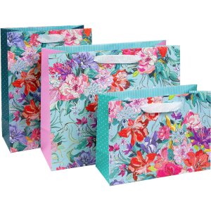 Goldbuch Dárková taška Velvet Bloom 18x8 cm, zlatá gravírování, klasický papír