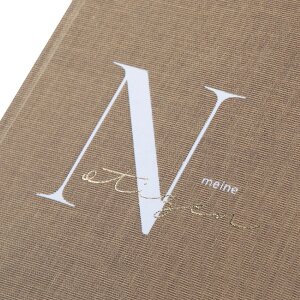 Goldbuch Poznámkový blok s záložkou, látka, zlaté překrazení, 15x22 cm