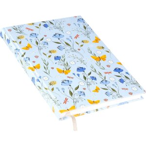 Goldbuch Notesní sešit Secret Garden Blue s zlatým tiskem a přízovým vázáním