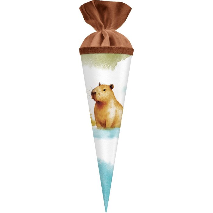 Goldbuch Sestrouček Capybara 35x11 cm, leštěný karton s vlněným uzávěrem