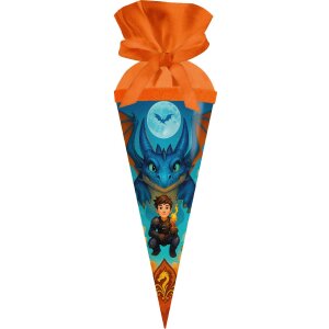 Goldbuch Drakoní přítel 50 cm kulatá taška z lakovaného kartonu s vlněným uzávěrem