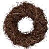 Clayre & Eef Dekorativní věnec z rattanu hnědý Ø 40 cm