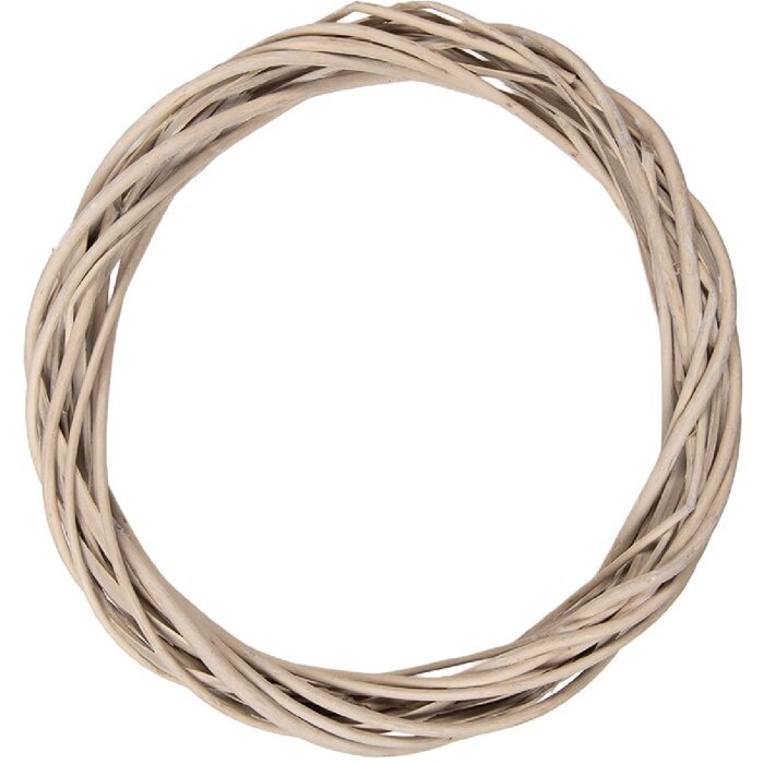 Clayre & Eef Věnec z ratanu hnědý Ø 30 cm