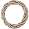 Clayre & Eef ručně vyráběný vazebný kruh hnědý Ø 10x2 cm