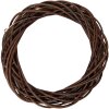 Clayre & Eef Vánoční ratanový věnec hnědý Ø 40x7 cm