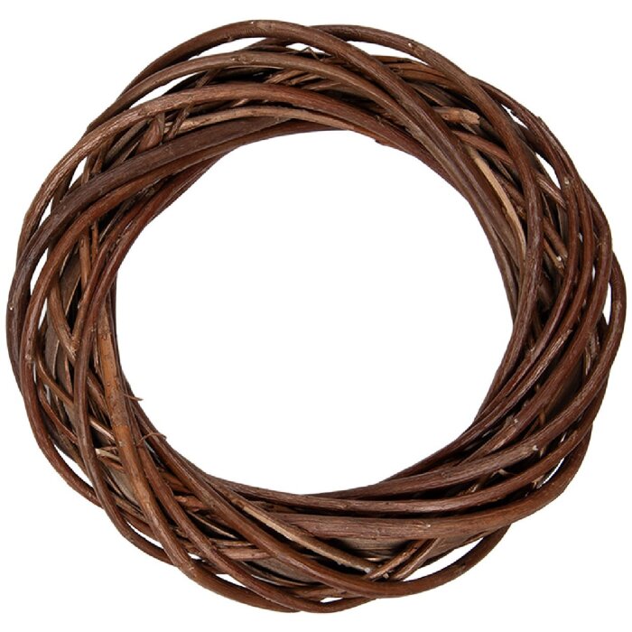 Clayre & Eef Věncový dekor hnědý Ø 20x4 cm