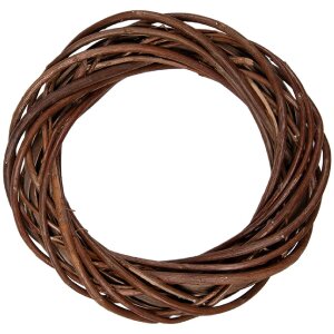 Clayre & Eef Věncový dekor hnědý Ø 20x4 cm