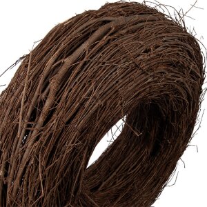 Clayre & Eef dekorativní kruh hnědý Ø 50x14 cm