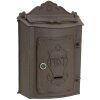 Clayre & Eef 4Y0265 Poštovní schránka 27x11x37 cm Hnědá železná obdélníková nástěnná poštovní schránka