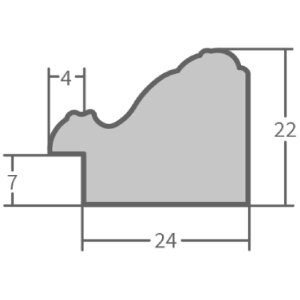 MendeFrames Barokní dřevěný rámeček s flexovým zavírání, šířka lemu 2,8 cm