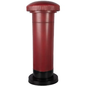 Clayre & Eef Poštovní schránka Ø 36x86 cm červeno-černá