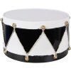 Clayre & Eef Dekorační bubny sada 2 bílá černá Ø37x26 / Ø32x17
