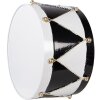 Clayre & Eef Dekorační bubny sada 2 bílá černá Ø37x26 / Ø32x17