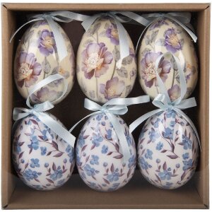 Clayre & Eef Závěsná vejce sada 6 kusů...