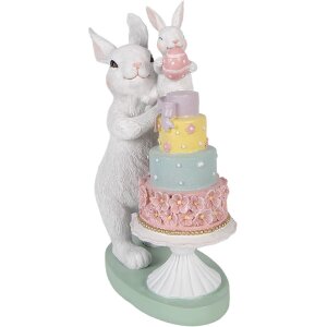 Clayre & Eef Dekorace Zvíře Bílá...