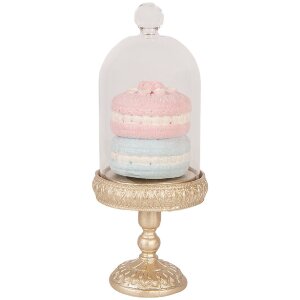 Clayre & Eef skleněná zvonečka s zlatým...