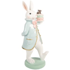 Clayre & Eef Dekorace Králík s Dortem,...