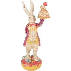 Clayre & Eef Dekorace Králík s Dortem...