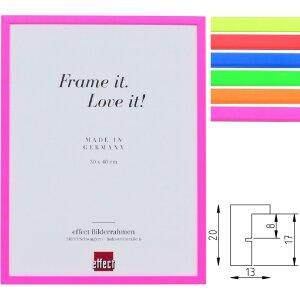 Effect Rám na obrázek Neon Dřevo 1,3 cm – široký sortiment formátů s výběrem skla