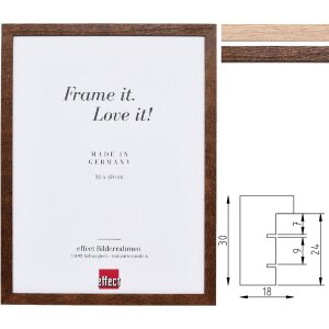 Effect Dřevěný rám Profil 2430 z masivního dubu, moderní blokový profil s ostrými hranami