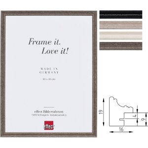 Effect Dřevěný rám profil 2440, úzký perlový lemování, Shabby Chic