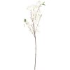 Clayre & Eef Dekorační větvička s květy bílá zelená 10x12x90 cm