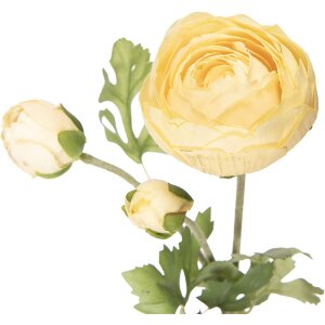 Clayre & Eef Umělá květina ranunkel žlutě-zelená 6x10x52 cm